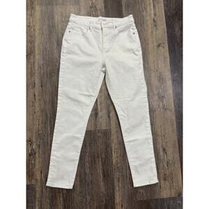LOFT The Curvy Skinny White Jeans Size 4